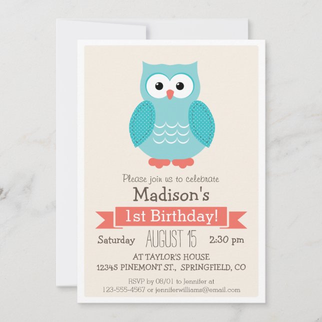 Invitación a la fiesta de cumpleaños de Woodland O (Anverso)