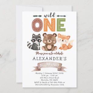 Invitación a la fiesta de cumpleaños de Woodland W