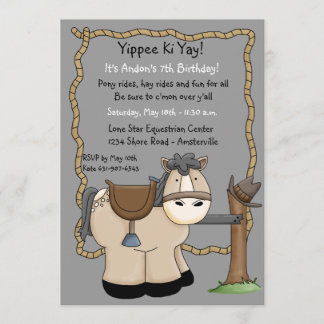 Invitación a la fiesta de cumpleaños de Yippee Ki