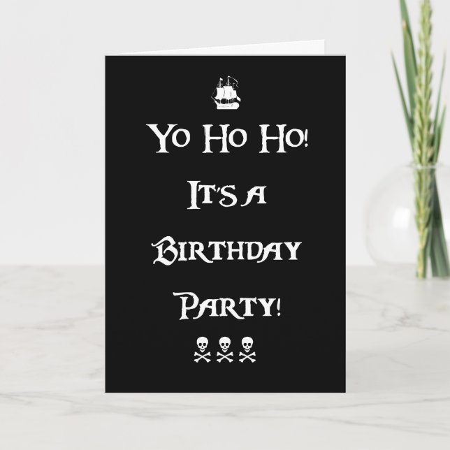 Invitación a la fiesta de cumpleaños de Yo Ho Pira (Anverso)