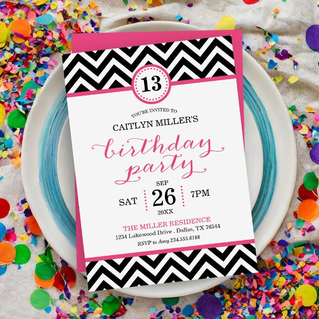 Invitación a la fiesta de cumpleaños de Zigzag Che (Subido por el creador)