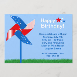 Invitación a la fiesta de cumpleaños del 4 de juli