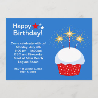 Invitación a la fiesta de cumpleaños del 4 de juli