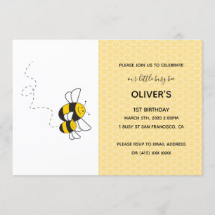 Invitación a la fiesta de cumpleaños del abejorro 