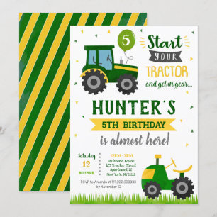 Invitación a la fiesta de cumpleaños del agriculto