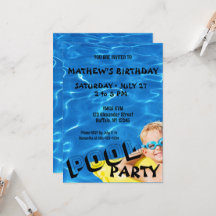 Invitación a la fiesta de cumpleaños del agua de l
