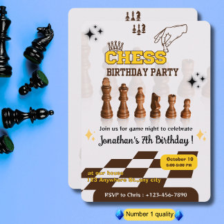 Invitación a la fiesta de cumpleaños del ajedrez p