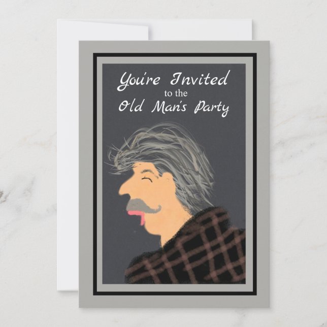 Invitación a la fiesta de cumpleaños del anciano (Anverso)
