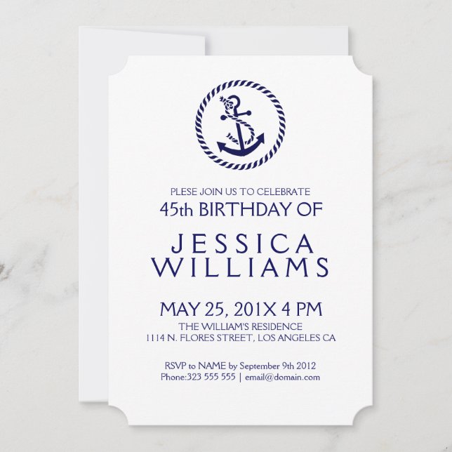 Invitación a la fiesta de cumpleaños del Ancla Náu (Anverso)