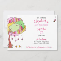 Invitación a la fiesta de cumpleaños del árbol de 