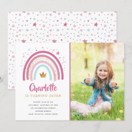 Invitación a la fiesta de cumpleaños del arco iris