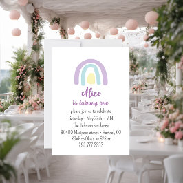 Invitación a la fiesta de cumpleaños del arcoiris 