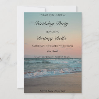 Invitación a la fiesta de cumpleaños del atardecer