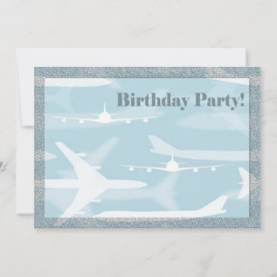 Invitación a la fiesta de cumpleaños del avión