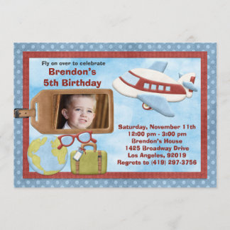 Invitación a la fiesta de cumpleaños del avión