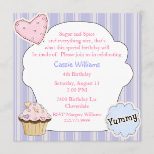 Invitación a la fiesta de cumpleaños del Azúcar y