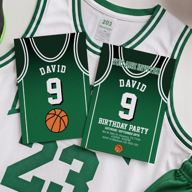 Invitación a la fiesta de cumpleaños del baloncest (Subido por el creador)