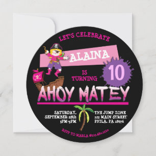 Invitación a la fiesta de cumpleaños del barco pir