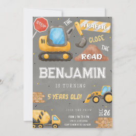 Invitación a la fiesta de cumpleaños del basurero 