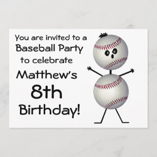 Invitación a la fiesta de cumpleaños del béisbol