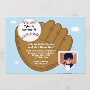 Invitación a la fiesta de cumpleaños del béisbol