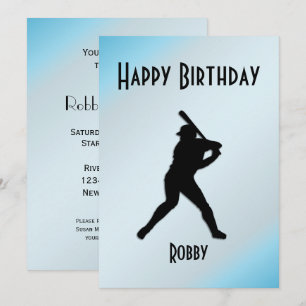 Invitación a la fiesta de cumpleaños del béisbol