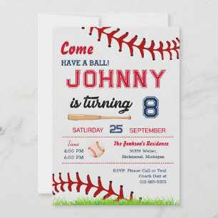 Invitación a la fiesta de cumpleaños del béisbol c