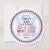 Invitación a la fiesta de cumpleaños del BÉISBOL r