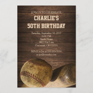 Invitación a la fiesta de cumpleaños del béisbol V