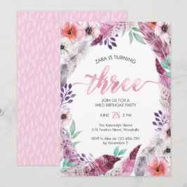 Invitación a la fiesta de cumpleaños del Boho | Te