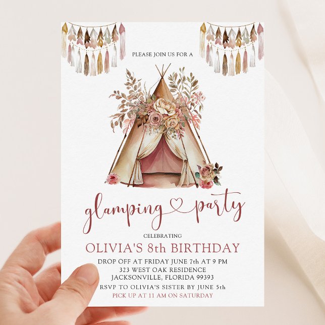 Invitación a la fiesta de cumpleaños del Boho Teep (Subido por el creador)