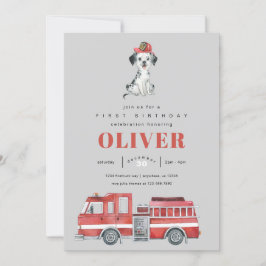 Invitación a la fiesta de cumpleaños del bombero