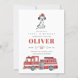 Invitación a la fiesta de cumpleaños del bombero d