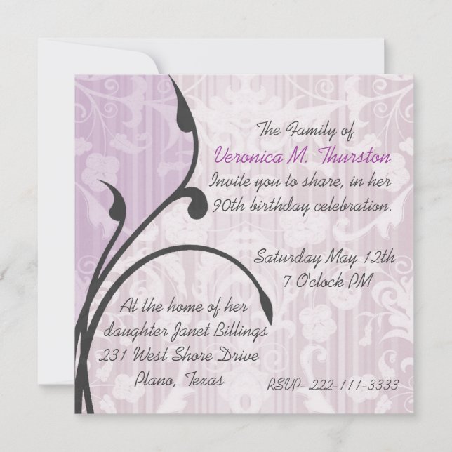 Invitación a la fiesta de cumpleaños del Bonito (Anverso)