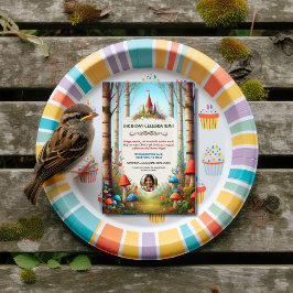 Invitación a la fiesta de cumpleaños del bosque in