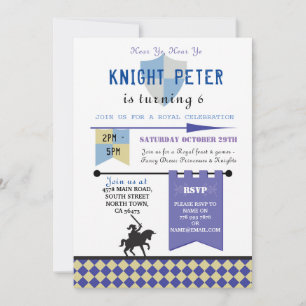 Invitación a la fiesta de cumpleaños del Caballero