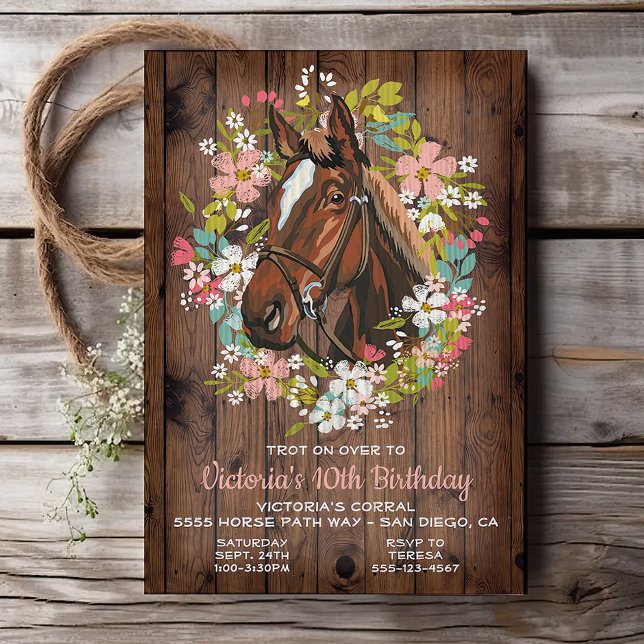 Invitación a la fiesta de cumpleaños del caballo d (Subido por el creador)
