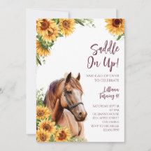 Invitación a la fiesta de cumpleaños del caballo g
