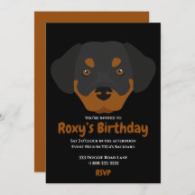 Invitación a la fiesta de cumpleaños del cachorro 