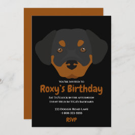 Invitación a la fiesta de cumpleaños del cachorro