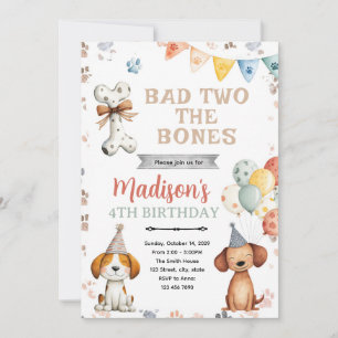 Invitación a la fiesta de cumpleaños del cachorro 