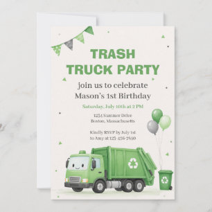 Invitación a la fiesta de cumpleaños del camión de