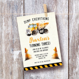 Invitación a la fiesta de cumpleaños del camión de