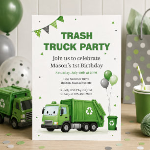 Invitación a la fiesta de cumpleaños del camión de