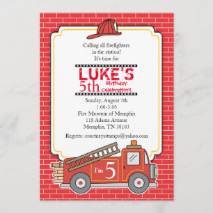 Invitación a la fiesta de cumpleaños del Camión de