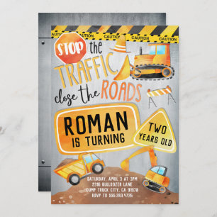 Invitación a la fiesta de cumpleaños del camión de