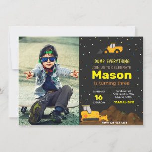 Invitación a la fiesta de cumpleaños del Camión de
