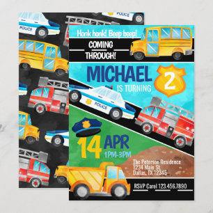 Invitación a la fiesta de cumpleaños del Camión de
