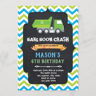 Invitación a la fiesta de cumpleaños del camión de