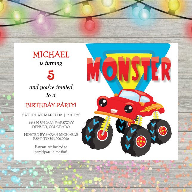 Invitación a la fiesta de cumpleaños del Camión Ro (Subido por el creador)
